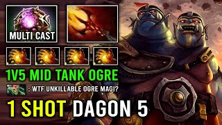 WTF LEVEL 5 DAGON 1 Shot Multi Cast Ogre Magi Even Medusa Is Not Tank For Him 7.33b Dota 2