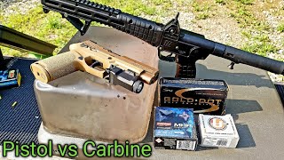 9mm Pistol VS Carbine Ballistic Gel Test