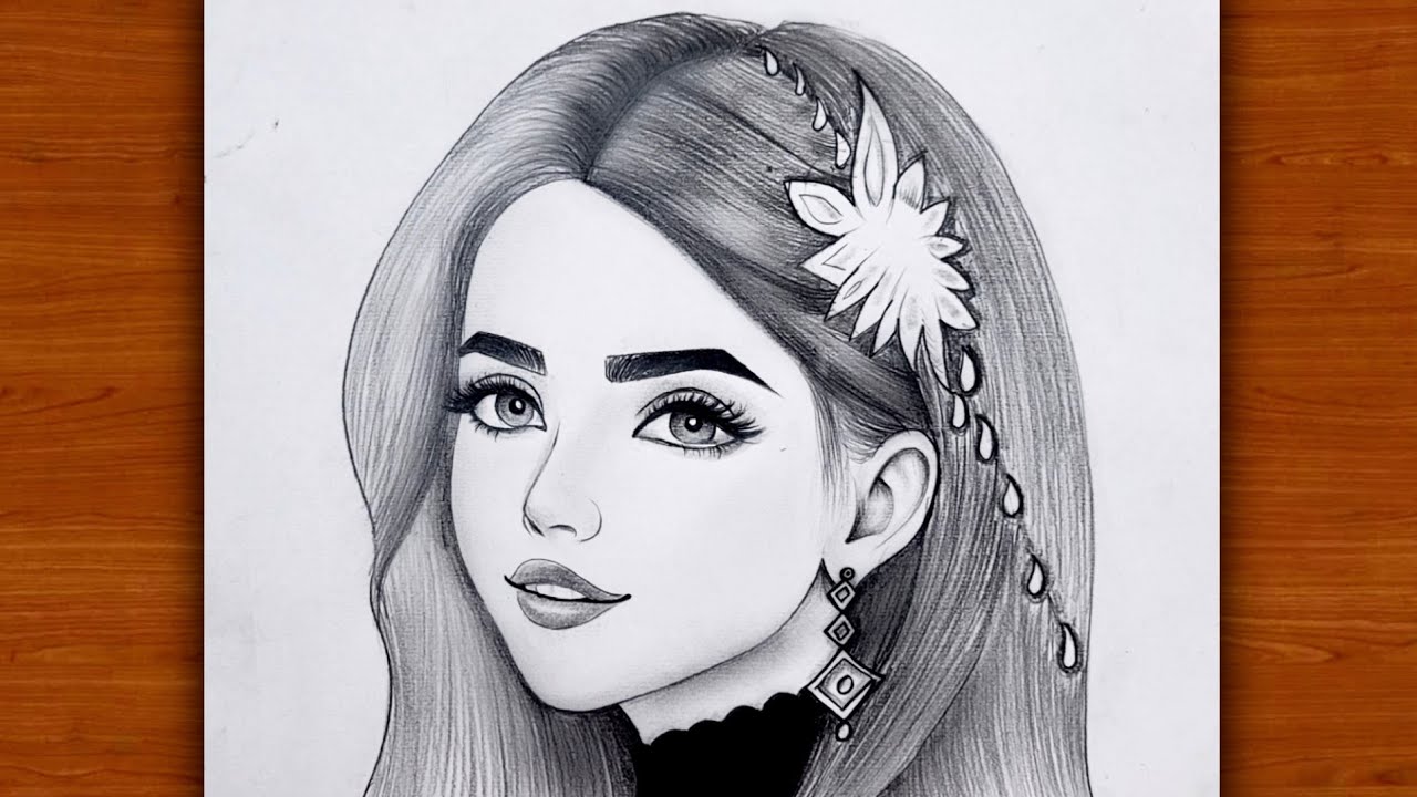 Drawing of A Beautiful Girl with Eye Naresh Art #art #artist #drawing  #artwork #instagram #painting #sketch | Instagram