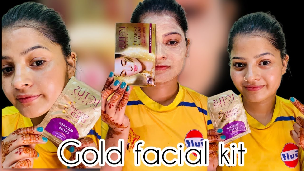 Lotus 🪷herbal || Monthly gold facial kit || At Home🌸 