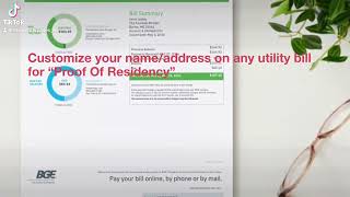 How To Customize Name Address on ANY Utility Bill For Proof of Residency Template For School