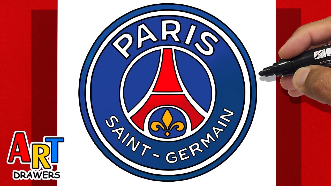 How To Draw PSG - Champions League UEFA 2026 ( LOGO ) - YouTube