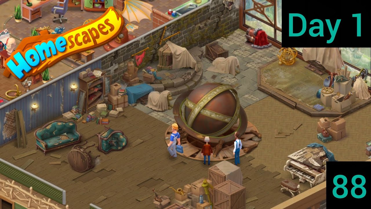 Homescapes Part 88 – Day 1 🛠️ New Area Unlocked: Giovanelli Workshop Begins! ⚒️✨