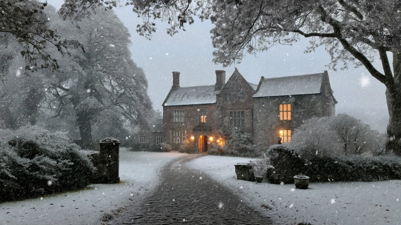 “The House at the End of the Snow Path” — A Silent Winter Manor | Dark Academia