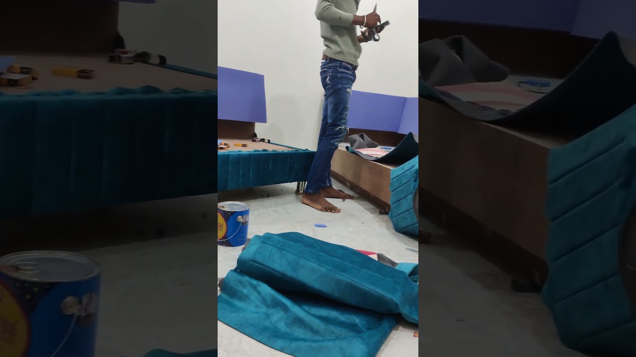 L shape sofa kese banwaye? 🥵🤔