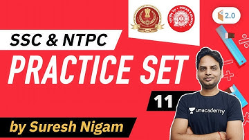 10:00 PM - RRB NTPC, SSC 2020 | Maths by Suresh Nigam | Practice Set-11