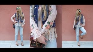 OOTD feat. www.sammydress.com: Floral Print Ripped Sweater