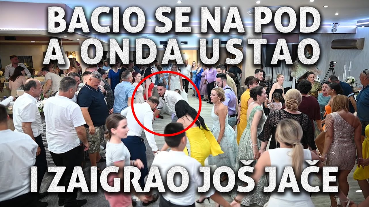 Bacio se na pod, a onda ustao i zaigrao još jače svadbeno kolo!