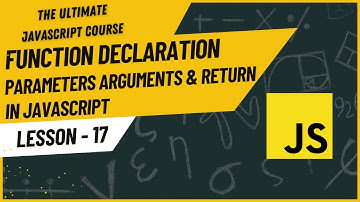 JavaScript Function Declaration Parameters Arguments | Hindi/Urdu | JavaScript Tutorial #17