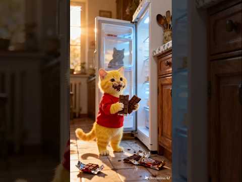 القط بطنه وجعته بسبب الشيكولاتة نهاية صادمة    