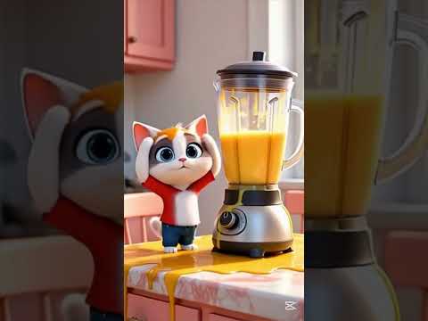 ماذا يحدث عندما تحاول القطة مزج موزة عملاقة