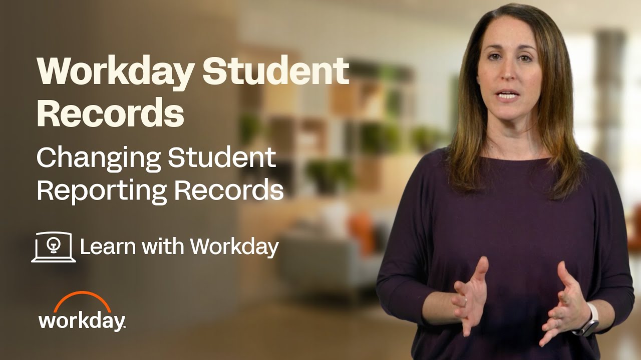 How to Change Student Reporting Records | Workday Student Records - YouTube