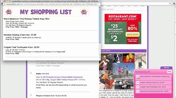 How To Make a Printable Shopping List on Coupon Divas