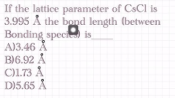 CsCl Structure (Problem discussion)