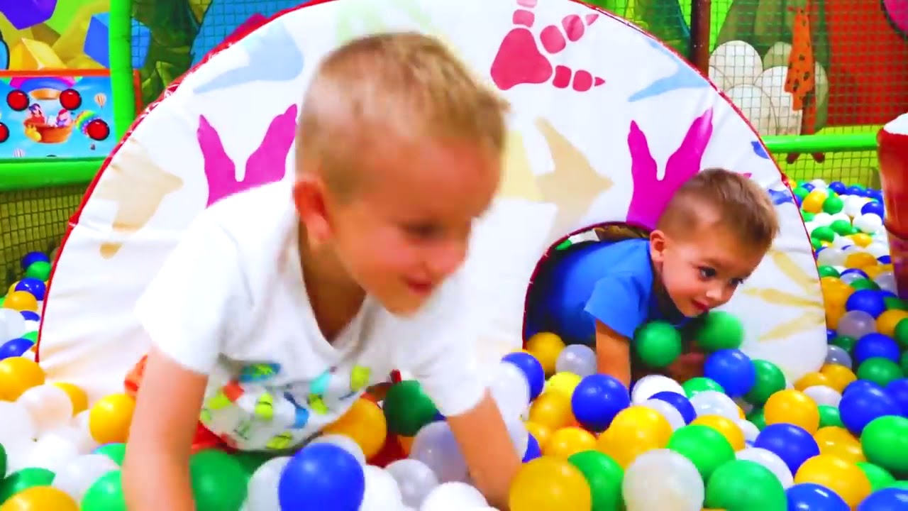 Indoor playground for kids | Fun activities with Vlad, Nikita and Mom ...