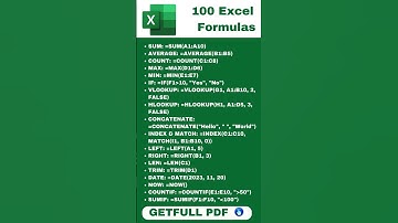 100 Excel Formulas | Excel Formula Hacks | Excelweez.com