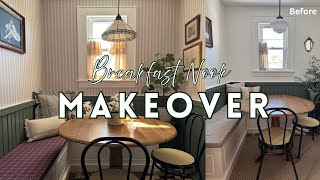 A Cozy Cottage Breakfast Nook Makeover | First Time Installing Livettes Wallpaper
