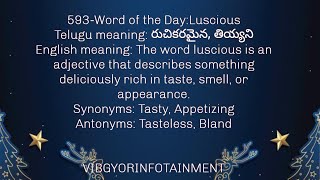 Luscious meaning #english #wordoftheday #learnenglish #newvocabulary #wordofthedaychallenge