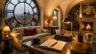 Luxury Lounge Lofi Study Music — Calm Focus & Relax (Italian Evening Ambience) 🕯✨
