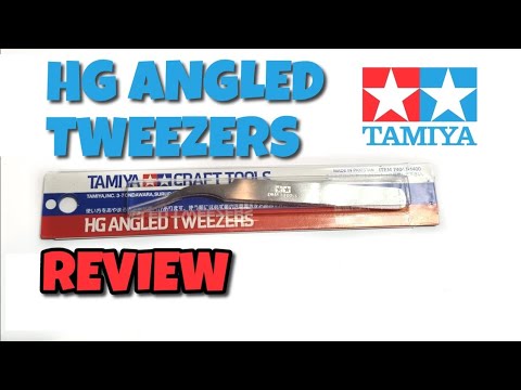 Tamiya Craft Tools HG Reverse Action Angled Straight Tweezers /TRACKED COMBINE 