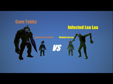 Slendytubbies 3 - Boss vs Boss Fight l Cave Tubby & Undead Cave Tubby vs Laa Laa & Undead Laa Laa