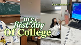 MY VERY FIRST DAY AT COLLEGE⭐️🎒| first year ; my experience🤧..!?