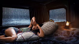 Rain sounds for sleeping | Deep Sleep with Rain Sounds on Camping Car Window - ASMR