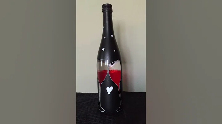 valentine wine bottles with moving liquid inside