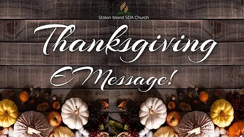 A Thanksgiving Message| Pastor Sean Anderson