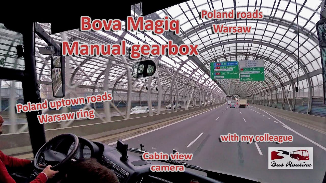 Bova Magiq Bus Driving | Polish roads - Warsaw ring | CV Camera | POV