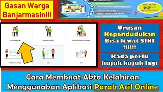 cara membuat akta kelahiran lewat aplikasi parak acil online