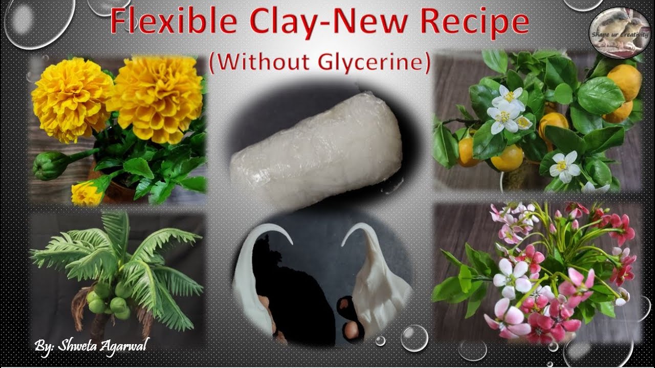 Tutorial New Flexible Clay without Glycerin...Best clay for flower