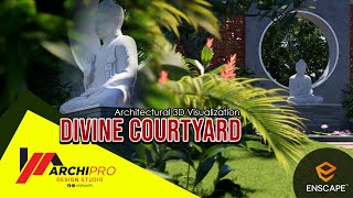Architectural 3D Visualization of a courtyard