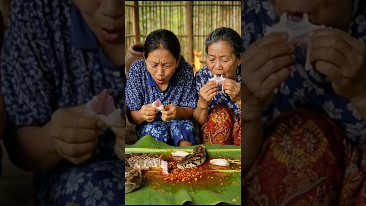 Traditional Rural Feast: A Rare Cultural Food Scene.