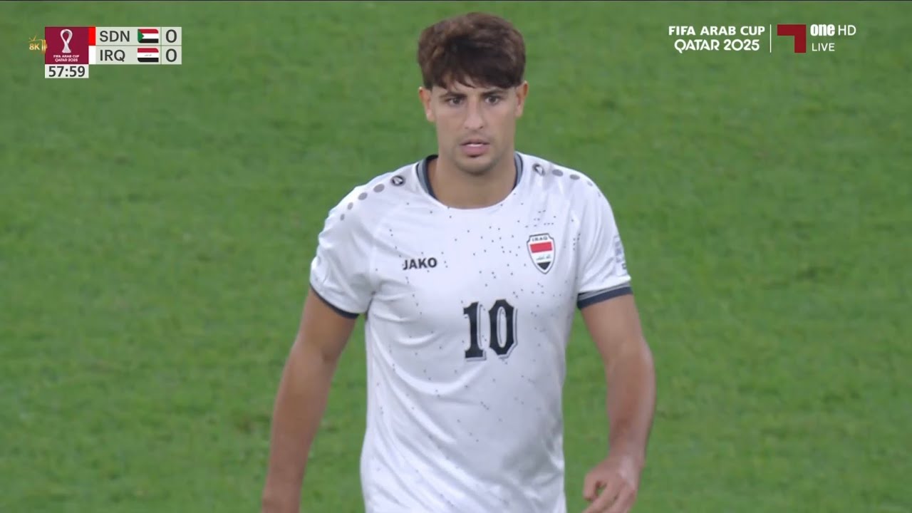 ملخص المباراة العراق والسودان كاس العرب مباراة مثيرة وناريه بصوت خالد الحدي