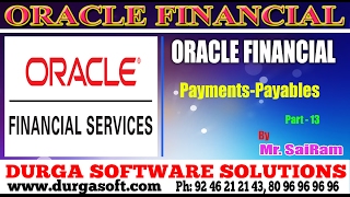 Oracle  Financial ||online training||payments and payables Part-13 by SaiRam screenshot 5