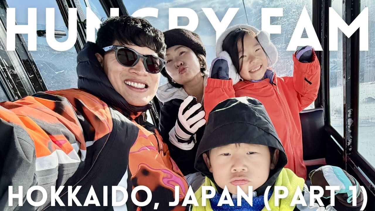 Первое настоящее снежное приключение Hungry FAM на Хоккайдо, Япония! (Часть 1)