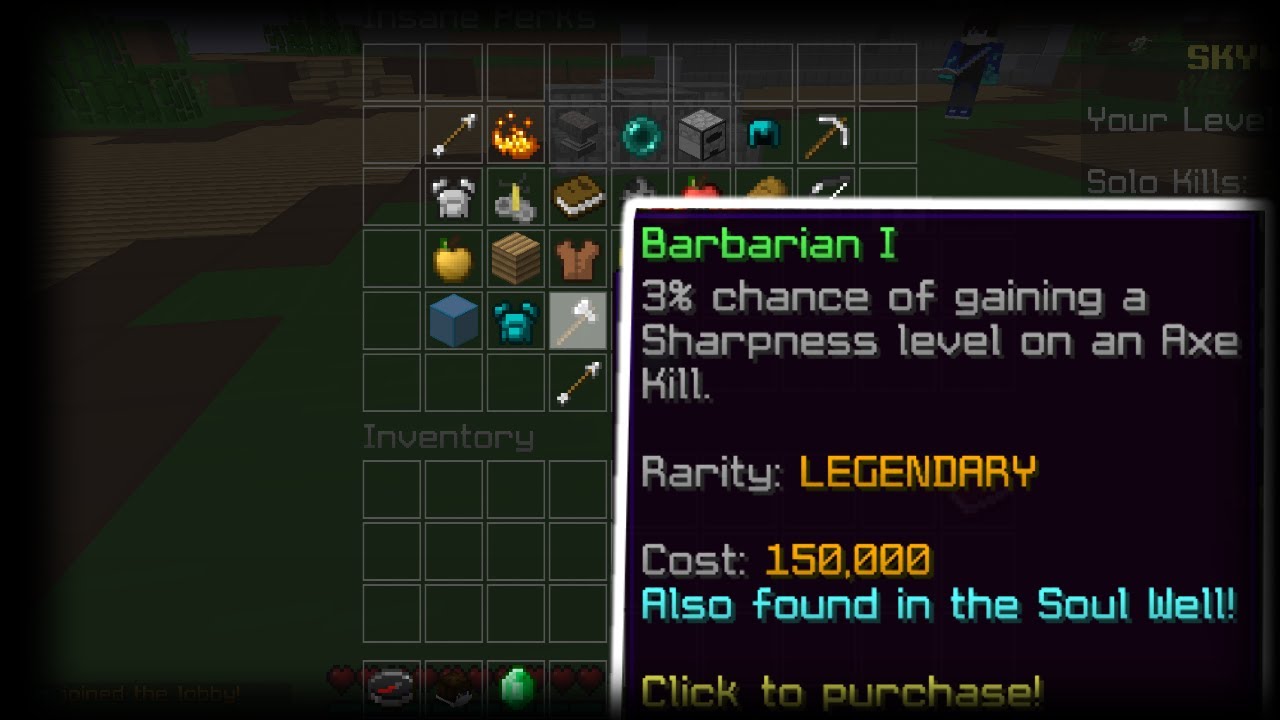 Skywars new Barbarian Perk is OP YouTube
