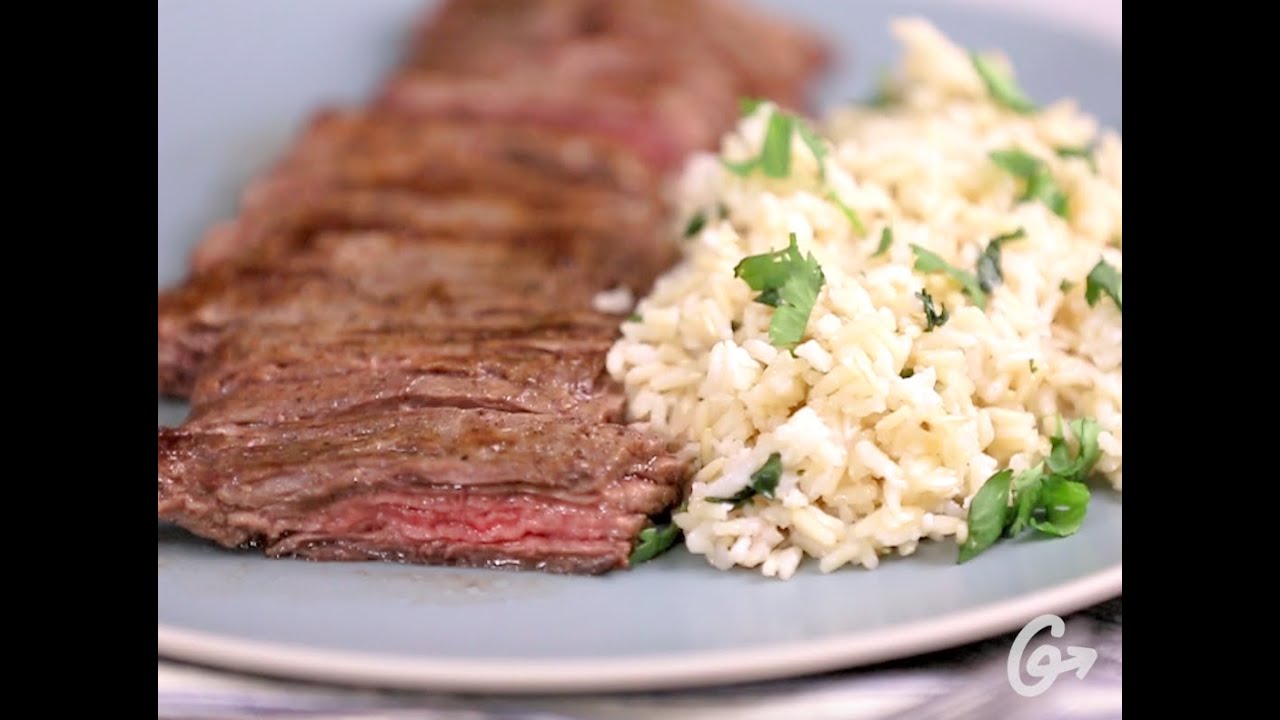 Skirt Steak and Coconut Lime Rice YouTube
