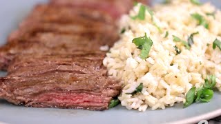 Skirt Steak and Coconut Lime Rice