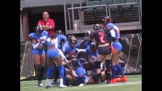 Jessica Salazar is stopped by Chicago Blitz defense