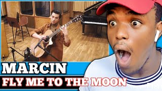 First Time Reaction | Fly Me To The Moon MARCIN Live Solo Guitar Performance 🤯🎸