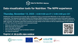 Data visualization tools for Nutrition: The NIPN experience