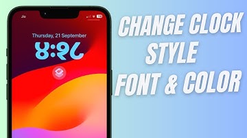 How to Change Lock screen Clock Style Resize Font and Colour on iPhone in iOS 17