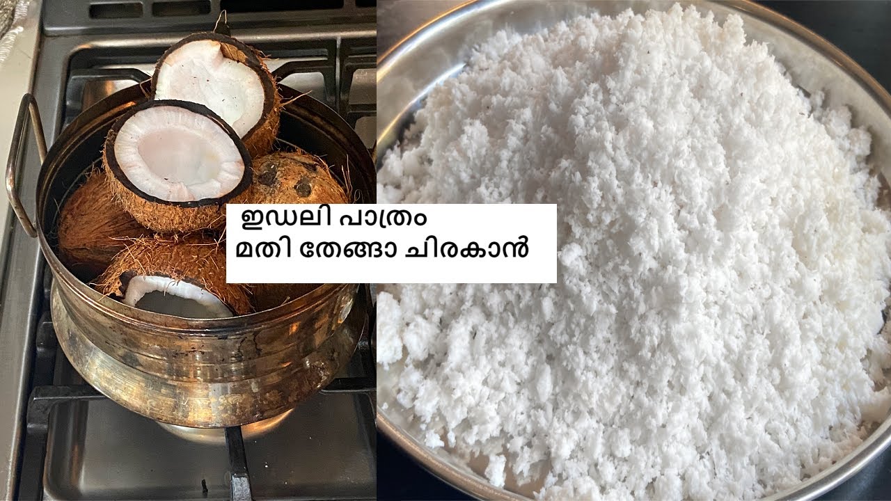 തേങ്ങാ ചിരകാൻ  ഇനി ഇഡലി പാത്രം മതി ചിരവ വേണ്ട ഇതുപോലെ തേങ്ങാ ചിരകി ഫ്രിഡ്‌ജിൽ വെക്കു കേടുവരില്ല