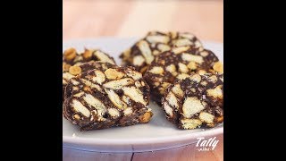 رول بسكويت بالشوكولاته - Easy chocolate biscuits roll