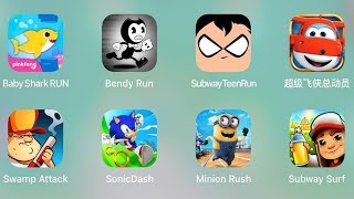 Subway Teen Run,Baby Shark Run,Super Plane Run,Bendy Run,Sonic Dash,Minion,Subway Surf,Swamp Attack screenshot 3