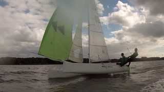 Catamaran F18 sailing