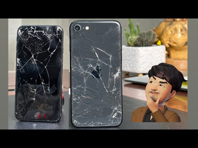 Apple 修理事例 iPhone修理アイサポ | SE2画面割れ交換のご案内！ iPhone (ひび割れ) 128GB SE2 iPhone スマートフォン本体