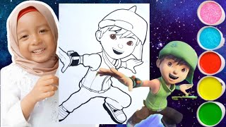Mewarnai Boboiboy Daun || Boboiboy Daun Tahap 2, Boboiboy Galaxy screenshot 3